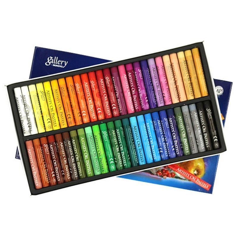 MUNGYO-MOPS Pastel al óleo, 12/25/48 colores, Pastel de aceite de forma redonda para artista estudiante, grafiti, pintura, lápiz de dibujo, crayón suave