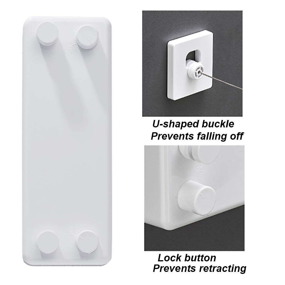 Clothes Line Dryer Retractable Bathroom Accessories Drying Rack White Clothesline Rack Laundry Dryer Double Layer Stretch