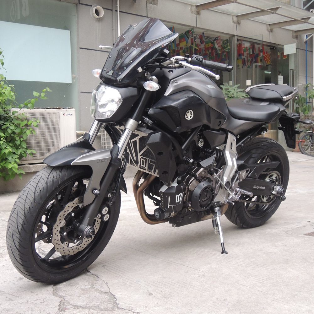 Vindruta vindruta med monteringsfäste för yamaha  mt07 mt 07 fz-07 fz07 fz 07 vindavvisare