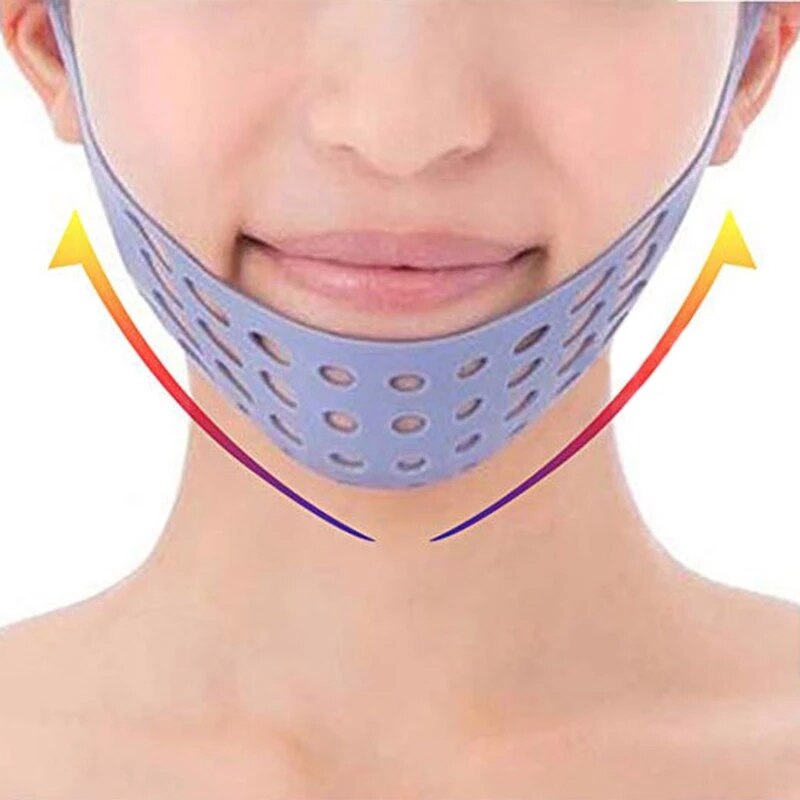 Gezicht Vorm Bandage Facial Dunne Riem Face Lift Masker Anti Cellulite Verminderen Dubbele Kin V Gezicht Vorm Tension Verstevigende Siliconen masker