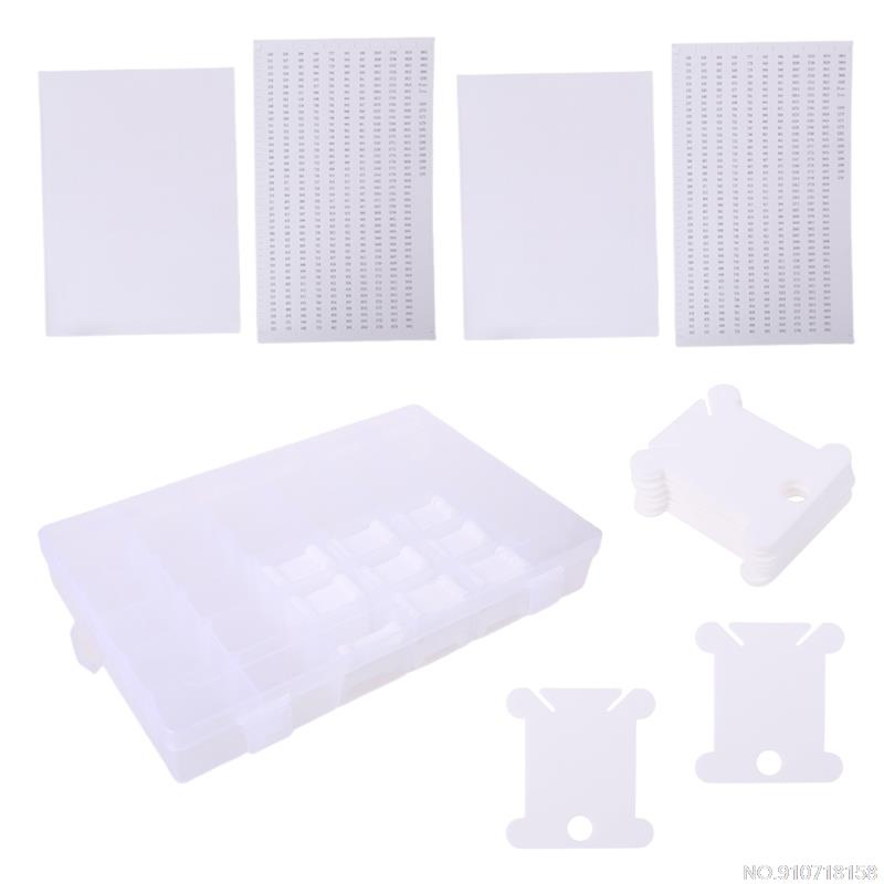 10pcs Embroidery Floss Thread Bobbins Plastic Cross Stitch Spool Storage Board Card Organizer Holder A22 21: 17
