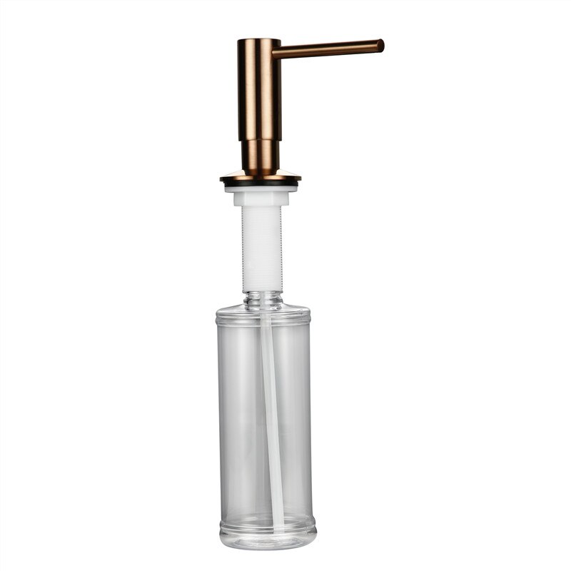 Built In Solid Brass Soap Dispenser Easy Installation - Well Built Brushed Rose Gold