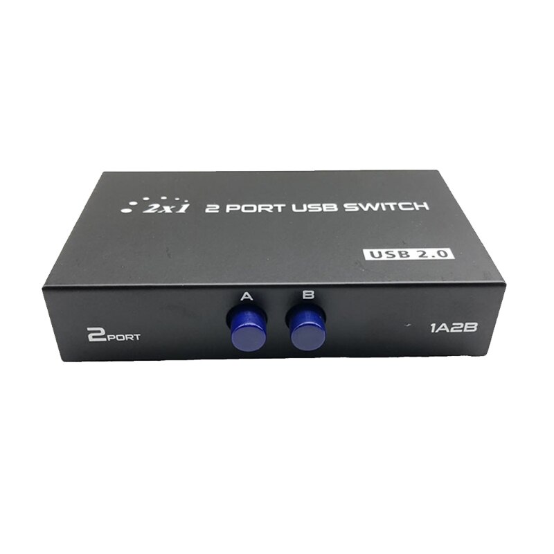 2 Port Manual Usb Switch Box Twee Computers Delen Een Printer 2 In1out USB2.0 Hub Splitter Converter 95AF
