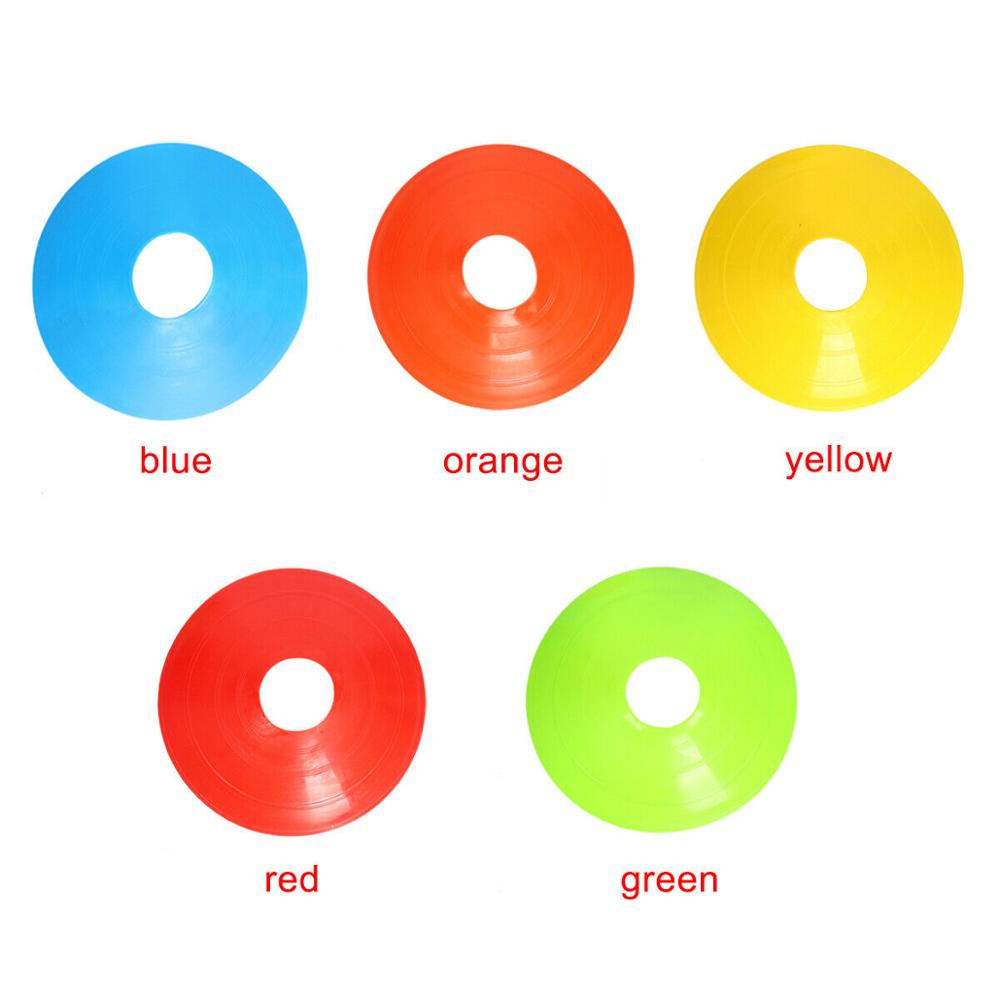 10Pcs/Set Football Training Sign Disc Cone Marking Plate Field Cone Marker Discs Soccer Training Accessories