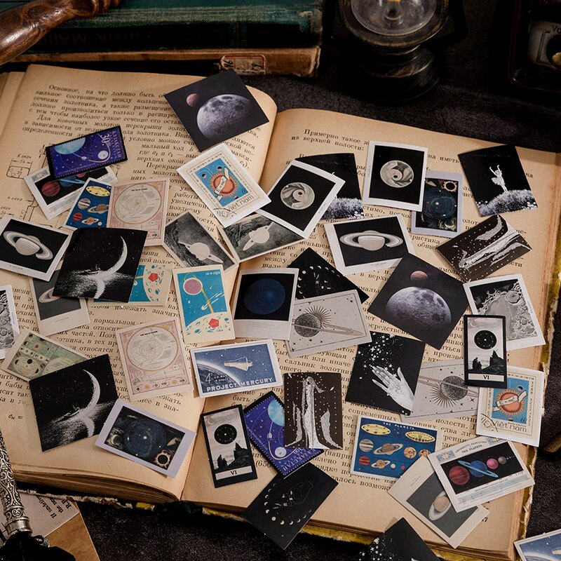 Journamm 46pcs/box Ins Star Series Mini Boxed Sticker Decor Ablum Diary DIY Scrapbooking Collage Junk Journal Stationery Sticker