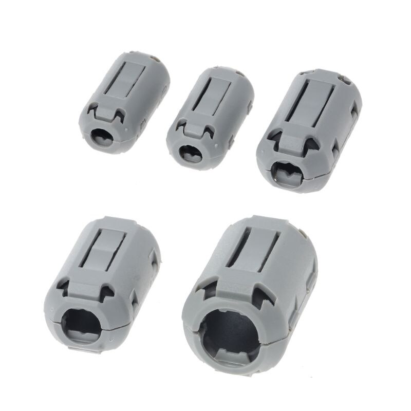 3.5/5/7/9/13mm klemme på ferrit kvele ringe ledning rfi emi støydempende filter kabelklips