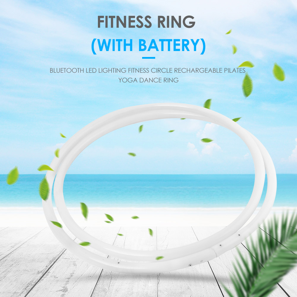 Sport Hoops Delicate LED Lighting Circle Bluetooth Rechargeable Pilates Yoga Dance Ring Fitness Tool