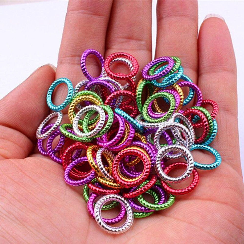 50 teile/satz Lange Haar flechten Perlen Haar Clip Zöpfe Bunte Dreadlock Ring Perlen Haar Flechter Styling Werkzeug Haar Zubehör