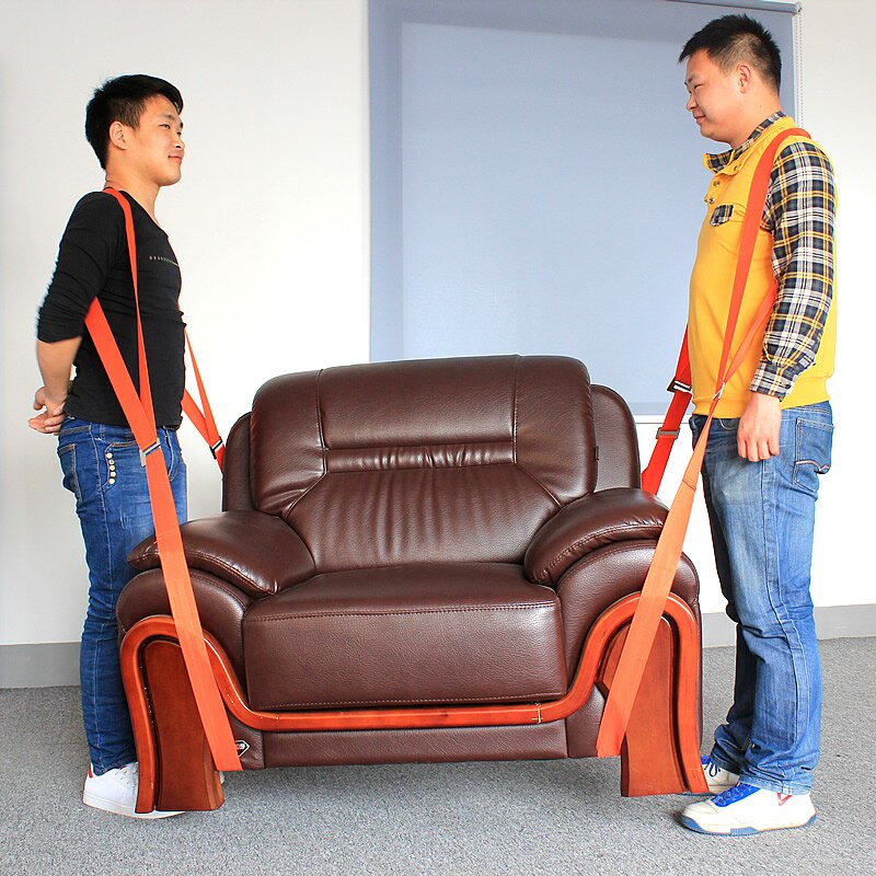Transport Belt Rope Furniture Moving-Strap Lifting-Shoulder Carry-Cords Aid-Tool Non-Slip Loading 1000 Pound