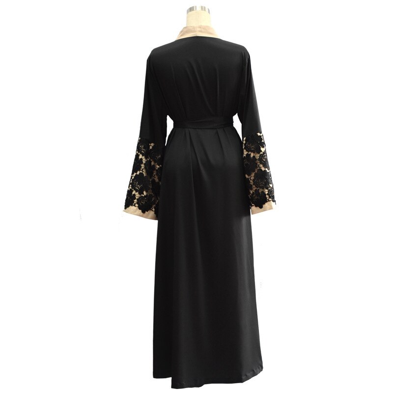 Latest Designs Embroidery Cardigan Islamic Clothing Front Open Kimono Arabic Style Dubai Muslim Abaya