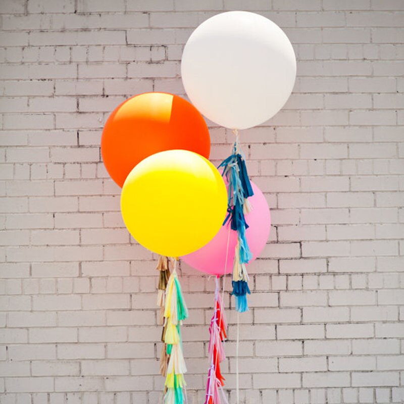 36 pouces géant 90cm coloré rond Latex ballons hélium gonflable mariage fête d'anniversaire grand ballon fête décoration fournitures