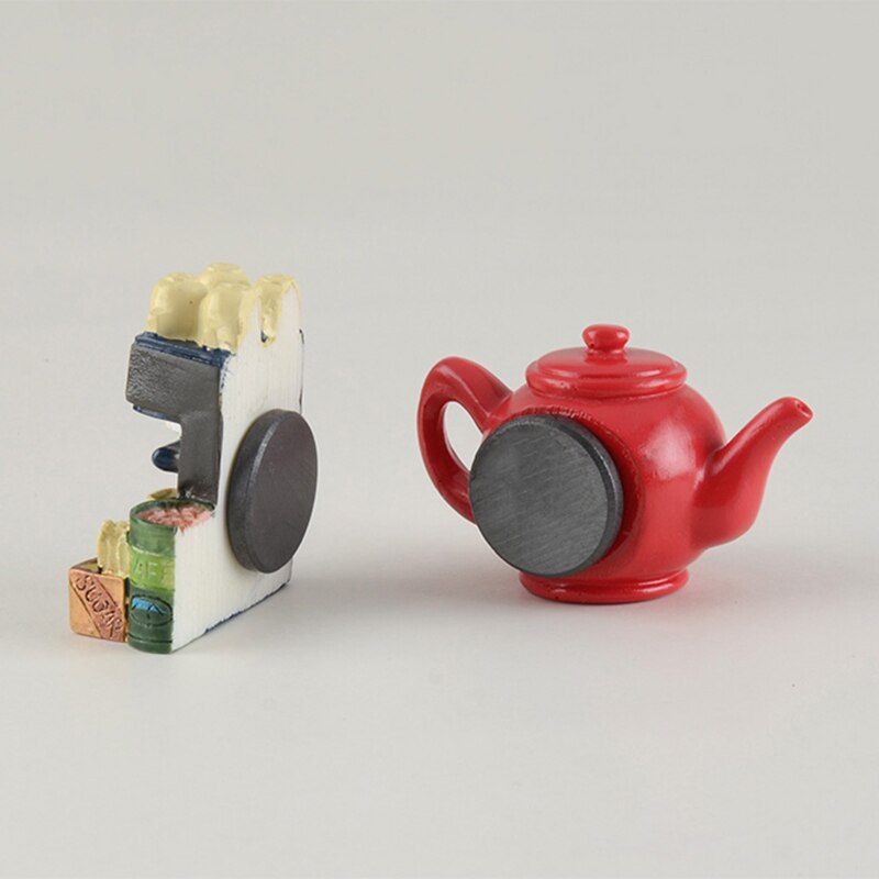 Accessoires créatifs pour café en 3D | Aimant pour réfrigérateur, dessin animé Moka, Pot de café en forme de tasse, Note magnétique, décoration par absorption et absorption
