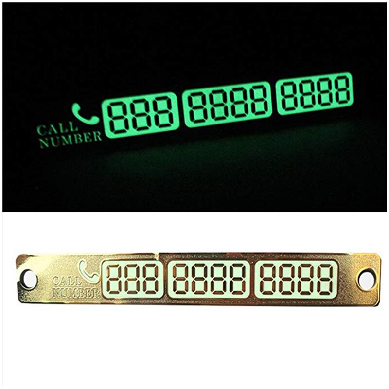 Auto Tijdelijke Parkeerkaart Lichtgevende Tijdelijke Parkeerkaart Sticker Met Sukkels En Telefoonnummer Kaart Stickers Plaat DB023