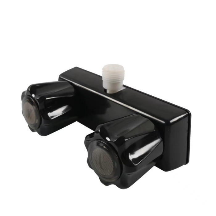 Duschkabin med dubbelreglering, blandarventil och kallvattenkran, husbilstillbehör för husvagn, husbil