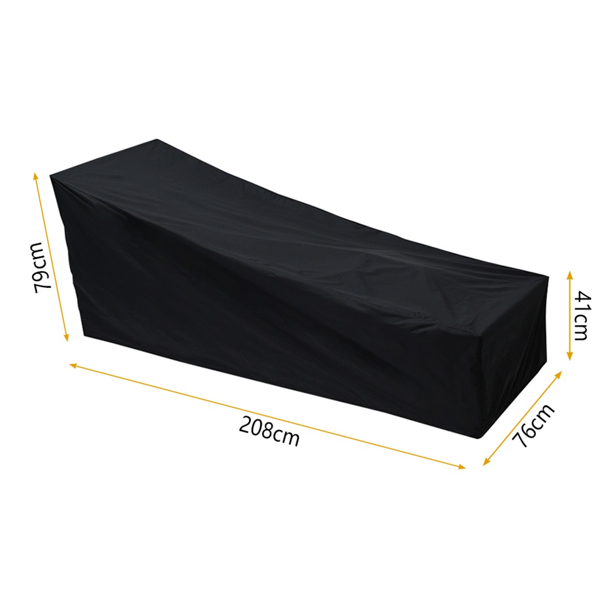 Outdoor Garden Sunbed Cover Sun Lounger Cover Patio Outdoor Lounge Chair Recliner Protective Cover Furniture Waterproof Cover: Light Grey