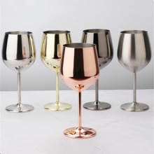 Copa de vino tinto de 500/200ML, vaso de cóctel para Bar, Picnic, Copa chapada en cobre de acero inoxidable, suministros de