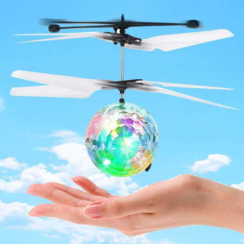 Colorful Light Suspension Induction Flying Ball USB Charging Novelty Flying Toys Aircraft Helicopter Suspended Remote Control