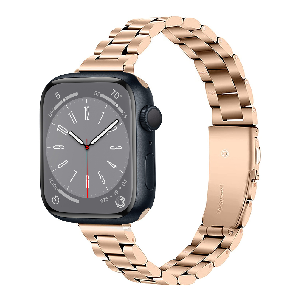 Damen elegantes Edelstahl-Kettenarmband für Apfel Uhr Band 38 mm 40 mm 41 mm schlankes dünnes Armbinde iWatch 9 8 7 6 5 4 3 2 1 45 mm 44
