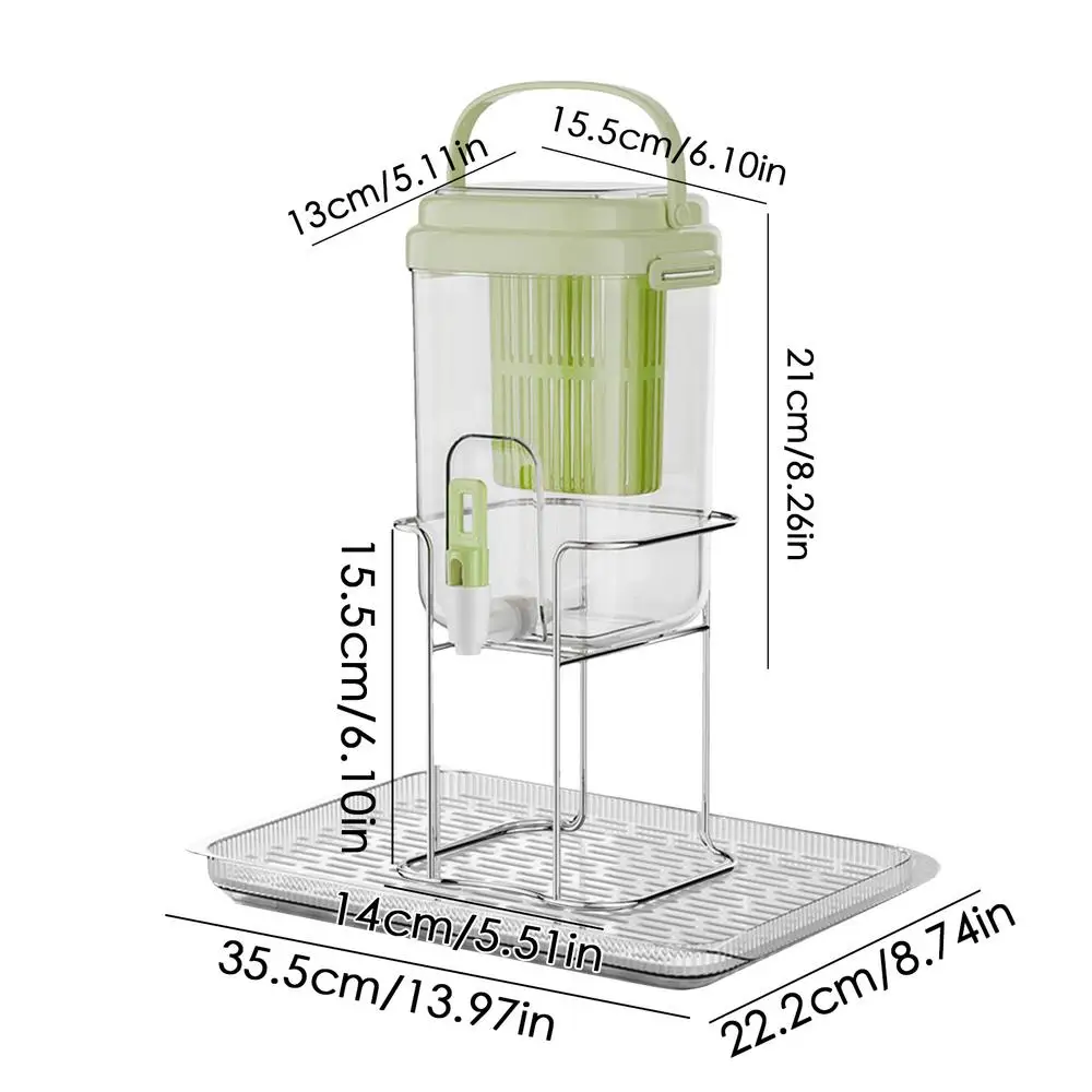 Dispensador de bebidas al aire libre de verano con mango, refrigerador de gran capacidad con filtro, dispensador de botellas de agua fría para acampar: Negro