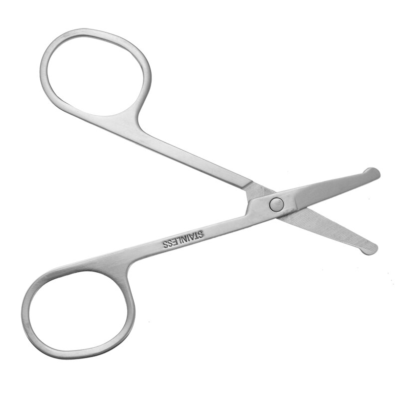 Nasal Hair Scissors Rounded Curved Safety Stainless Steel Portable Vibrissa Scissors Nose Hair Trimmer Eyebrow Scissors Makeup