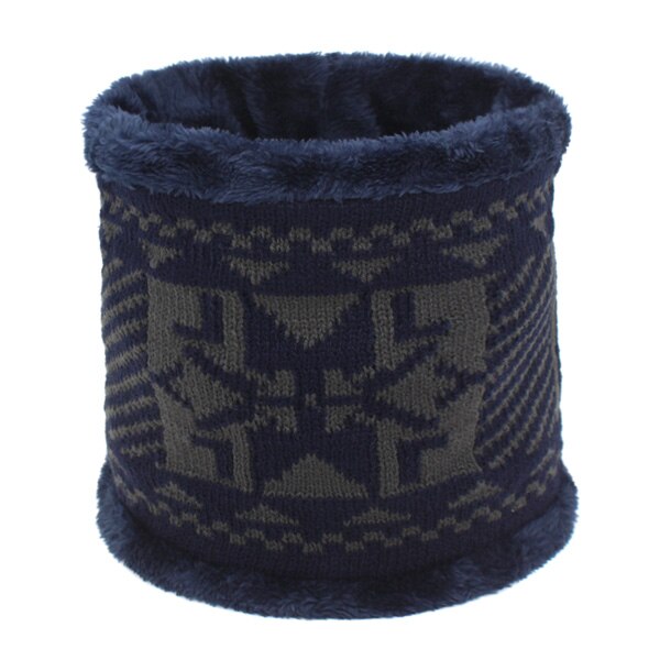 AETRUE Skullies Beanies Winter Knitted Hat Beanie Scarf Men Winter Hats For Men Women Caps Gorras Bonnet Mask Brand Hats: navy scarf