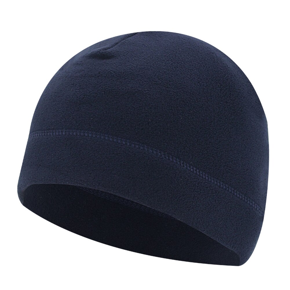 Winter Knitted Hats Men Women Winter Fleece Hats Windproof Warm Sports Cycling Women Men's Warmer Bonnet Hat: Blue
