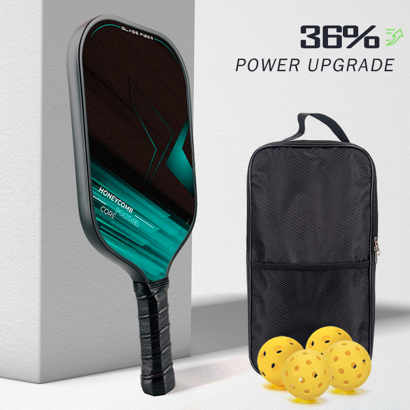 Pickleball-peddel van glasvezel van ruimtevaartkwaliteit - Ultieme controle, lichtgewicht en duurzaam - Pro train/turnament Ready-tennisracket
