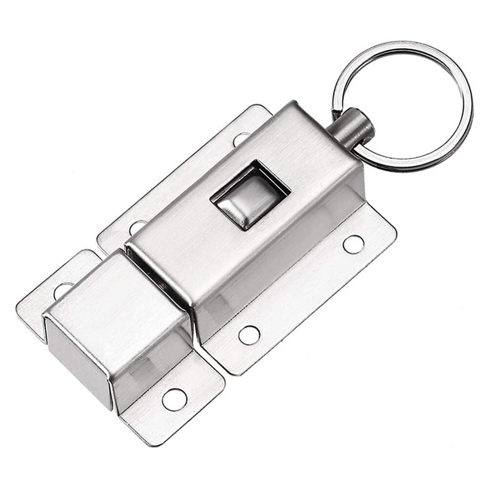 Chiavistello per porta a molla in acciaio inossidabile con serratura scorrevole a bottone