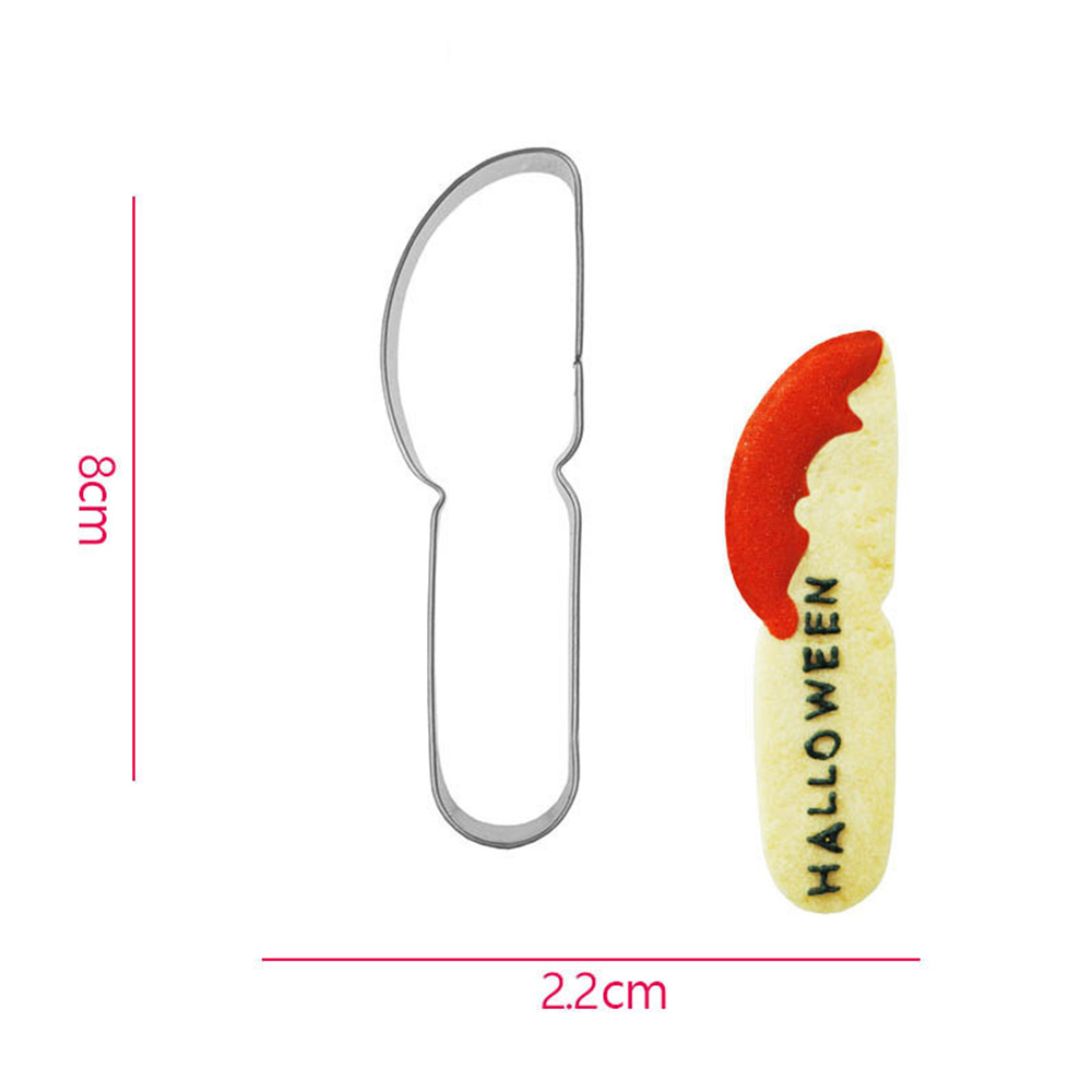 3D Cartoon Vorm Cookie Biscuit Diy Mold Rvs Cake Fondant Mold Keuken Bakvorm Cutter Tool Voor Halloween Decor: knife