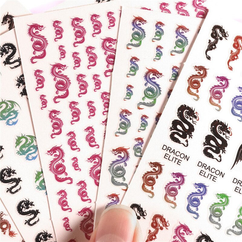 Nail Sticker Chinese Dragon Nail Foil Nail Art Decorations Waterproof Tape Punk Style Nails TSLM1