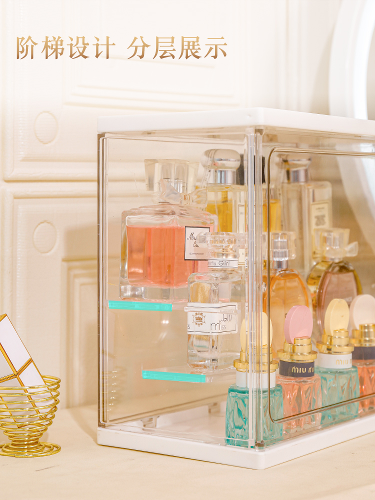 Boîte de rangement de parfum en acrylique, présentoir Transparent de bijoux de maquillage, boîte de rangement à domicile, organisateur de cosmétiques