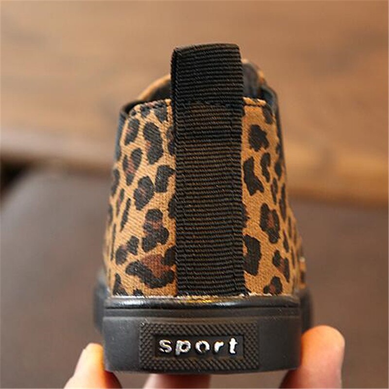 Bottines simples pour enfants | Collection automne hiver, imprimé léopard, bottines pour garçons et filles, bottines antidérapantes en molleton fin, Botas de cheville imperméables pour enfants