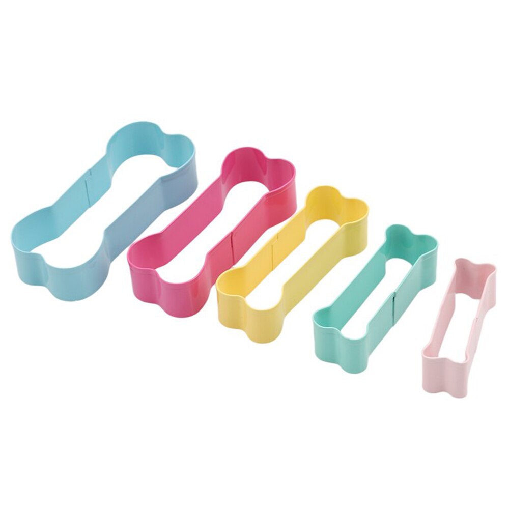 5 stuk cutter 3D hond bot vorm biscuit keuken accessoires rvs cake decoratie tool DIY gebak bakken biscuit mold