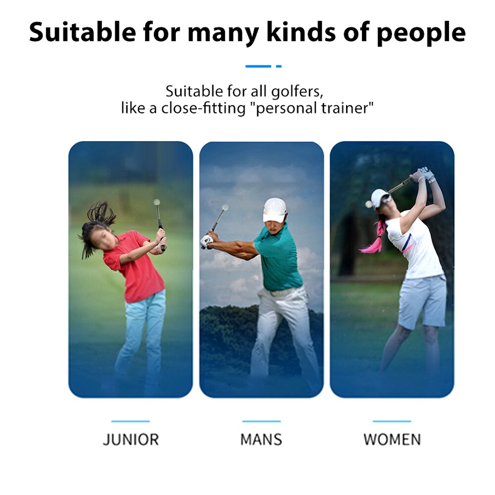 Telescopic Golf Swing Training Aid for Rhythm, Flexibility, Balance, Tempo, and Strength Golf Warm-Up Stick