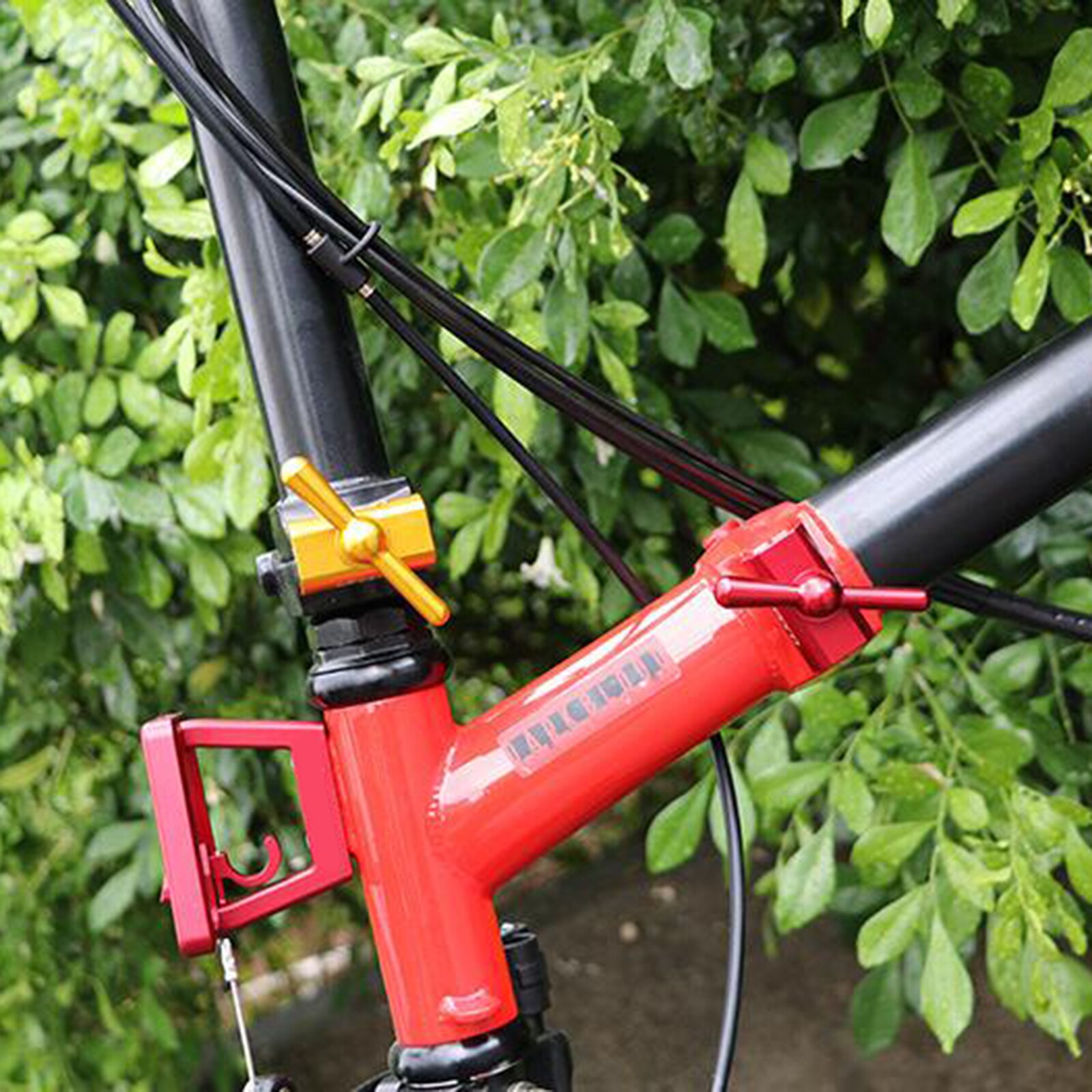 Bisagra magnética plegable para bicicleta, aleación de aluminio ligera de placa de sujeción, bloqueo de tubo de cabeza de bicicleta, hebilla de palanca, auriculares, Clip C