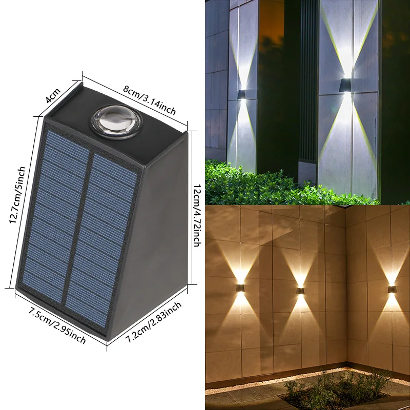 Led solcellelamper sollys udendørs havehegn udendørs solcellelamper trappelys op og ned gårdsplads gadeindretning væglamper