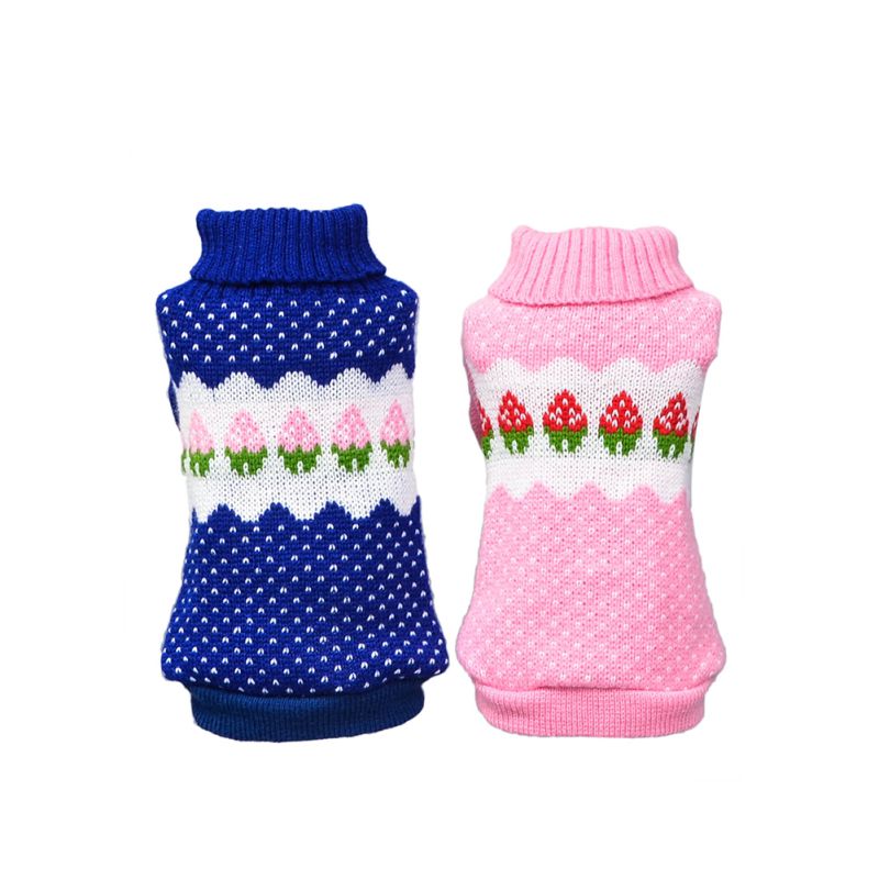 Kleine hond aardbeienkleding chihuahua hondentrui puppy warme jas goedkope kleding huisdier honden katten breigoed winterkostuum voor gatos