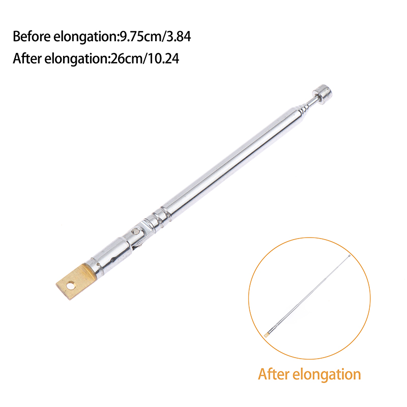 17/25cm 5 Section Metal Full-Channel Am Fm Radio Antenna Telescopic Antenna Rotating Antenna Aerial M2.5: Lavender