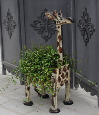 handmade unique animal shabby chic wooden planter boxes: large giraffe