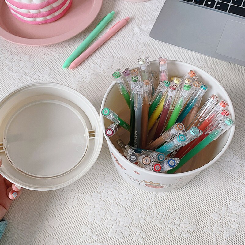 Papelera de mesa Mini basura escritorio casa basura cesta Swing con tapa Oficina hogar