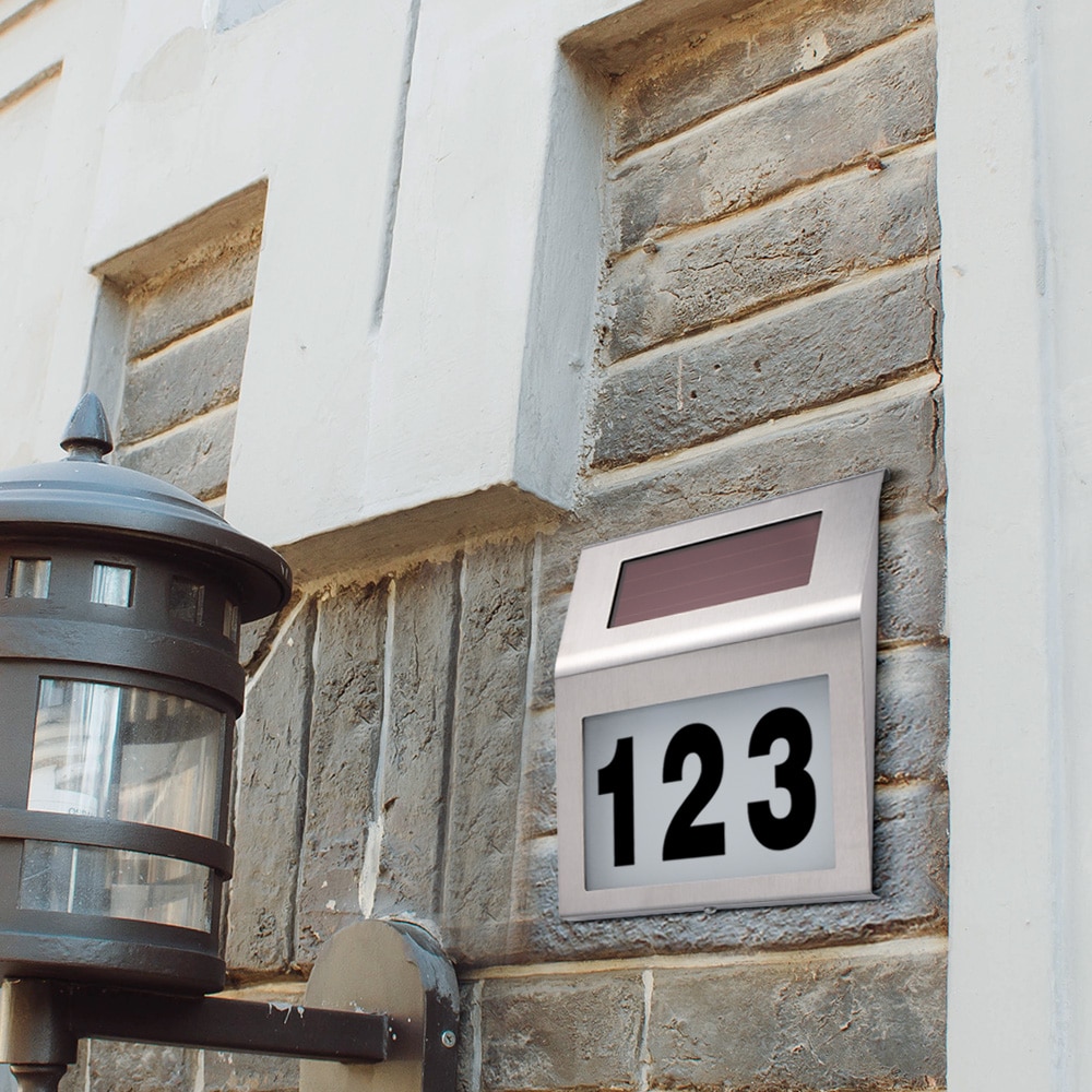 Solar Huisnummer Plaque Licht Motion Sensor Led Verlichting Adres Nummer Voor Huis Tuin Deur Solar Lamp
