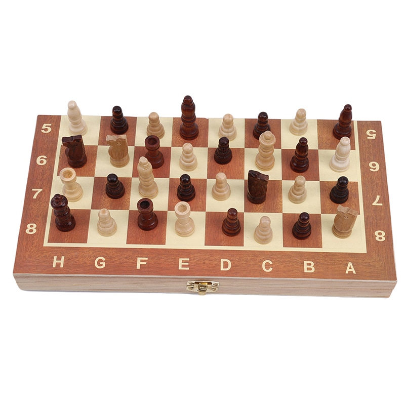 Hohe Quallity Klapp Holz Internationalen Schach Stück Set Spiel Ausrüstung Lustige Spiel Sammlung Portable Party Spiele Für kinder