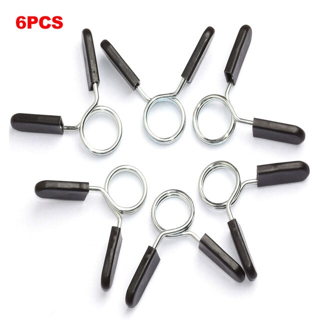 6pcs Dumbbell Barbell Circlip Stainless Steel Bold Material Buckle: Default Title