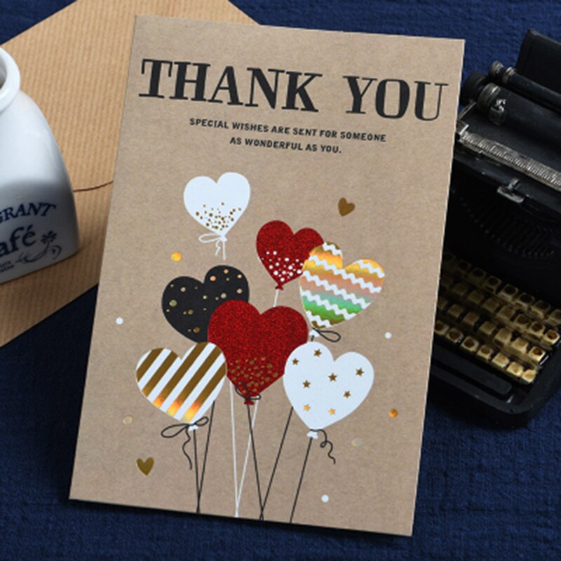 Vintage Birthday Cards Business Kraft Happy Birthday Greeting Cards Message Cards Party