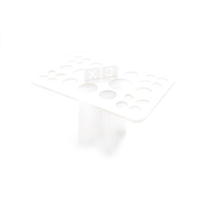 Estante de secado de brochas de maquillaje, soporte plegable para secador de brochas de maquillaje con 10 mallas, 26/14 agujeros: 26 Holes- White
