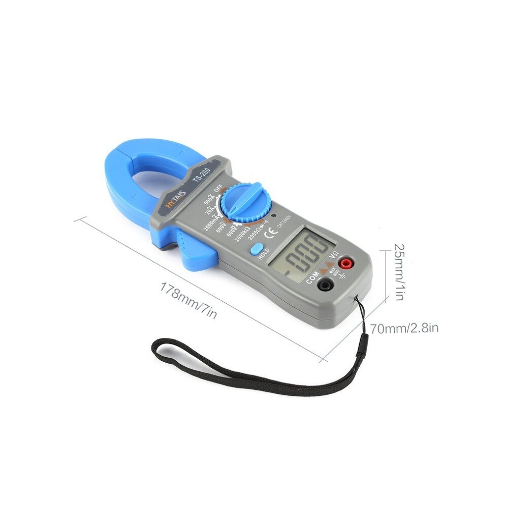 HYTAIS TS200 Digital Clamp Meter Multimeter Voltage Current Resistance Clampmeter AC/DC Tester 600A 600V Voltmeter Multimeter