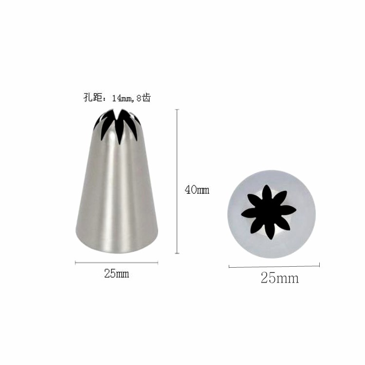 Nozzle piping cake decorating tools Confectionery equipment Kitchen accessories Pastry bag and bakery set stainless steel socket: Dark Khaki