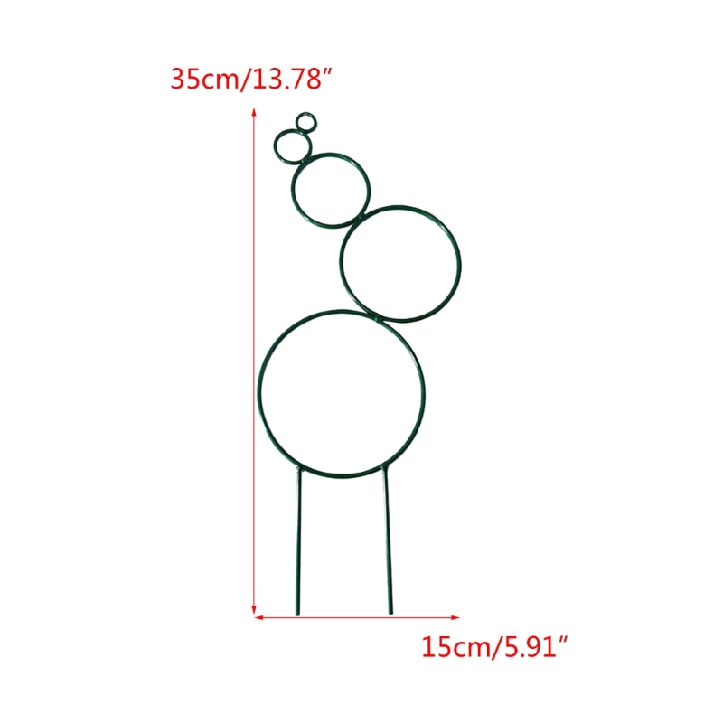 Treliça trepadeira redonda 14 polegadas, metal, ferro, estrutura suporte para jardim, varanda, planta, treliça