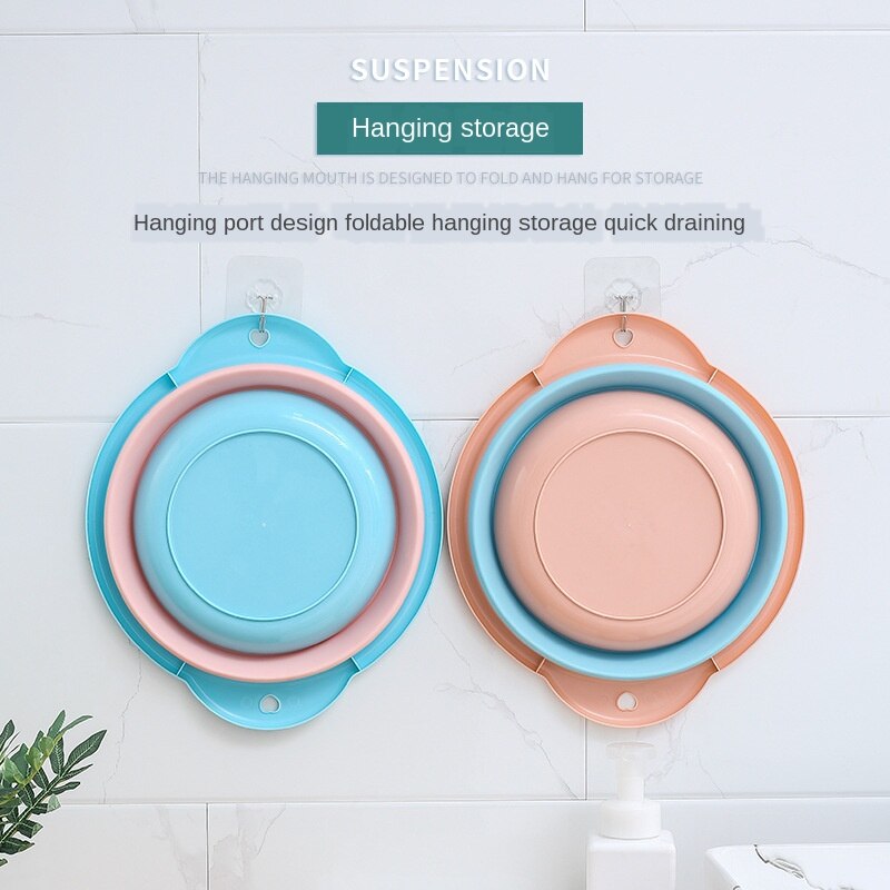Lavabo plegable para el hogar, lavamanos portátil de plástico para viajes, dormitorio de estudiantes, lavamanos para pies