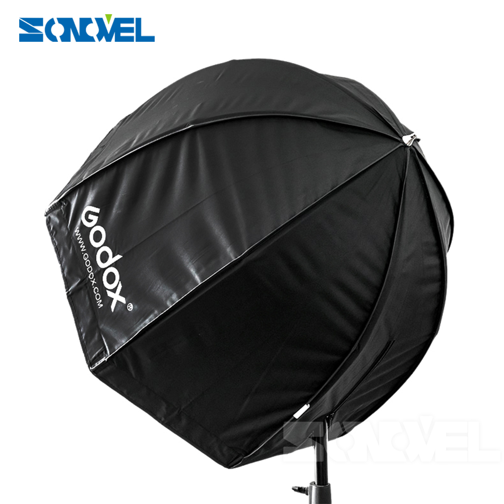 Godox 80cm åttekant paraply softbox lys stativ paraply sko brakett sett til blits speedlite